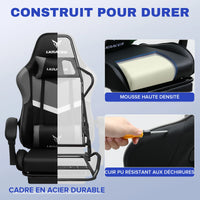 LUCKRACER Chaise de Gaming avec Repose-Pieds, 150kg