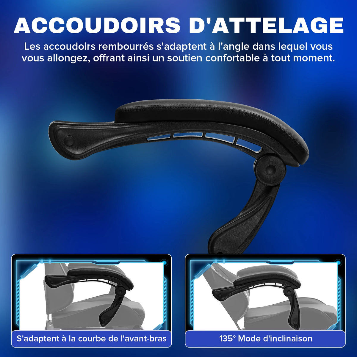 LUCKRACER Chaise de Gaming avec Repose-Pieds, 150kg