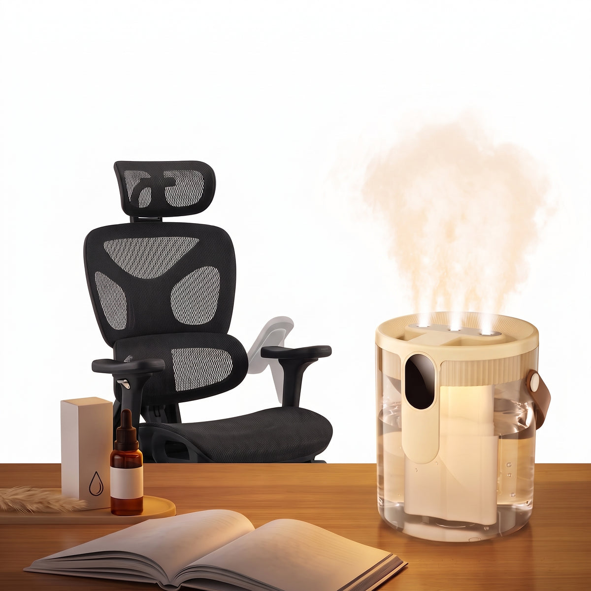 Humidificateur Rechargeable pour Chambre à Coucher, Bureau, Portable & sans Fil