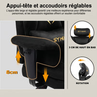 Symino Chaise de Bureau Ergonomique Fauteuil avec Repose-Pieds