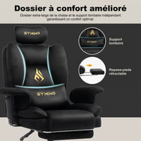 Symino Chaise de Bureau Ergonomique Fauteuil avec Repose-Pieds