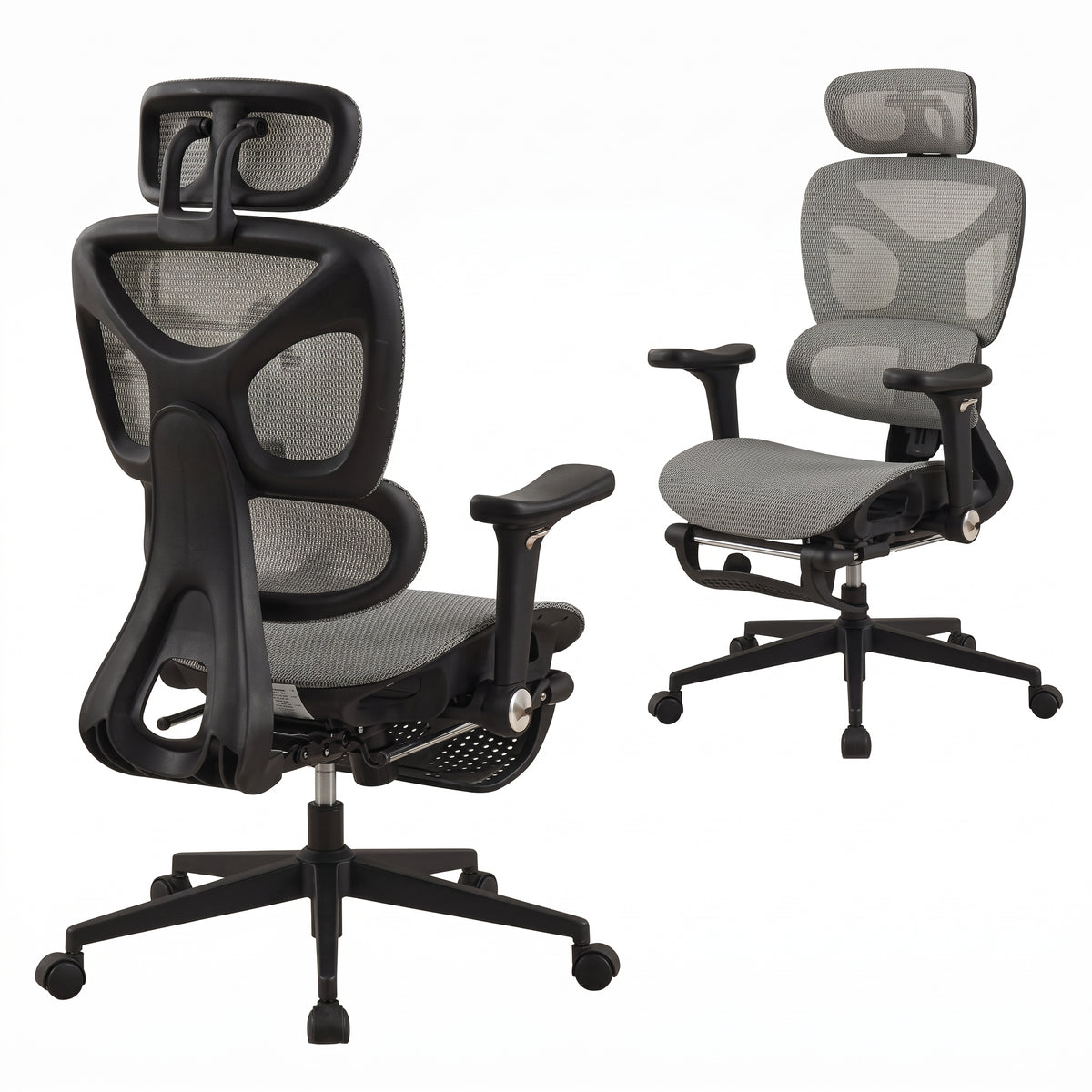 Chaise de Bureau Ergonomique Grand et Haut avec Repose-Pieds