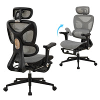 Chaise de Bureau Ergonomique Grand et Haut avec Repose-Pieds