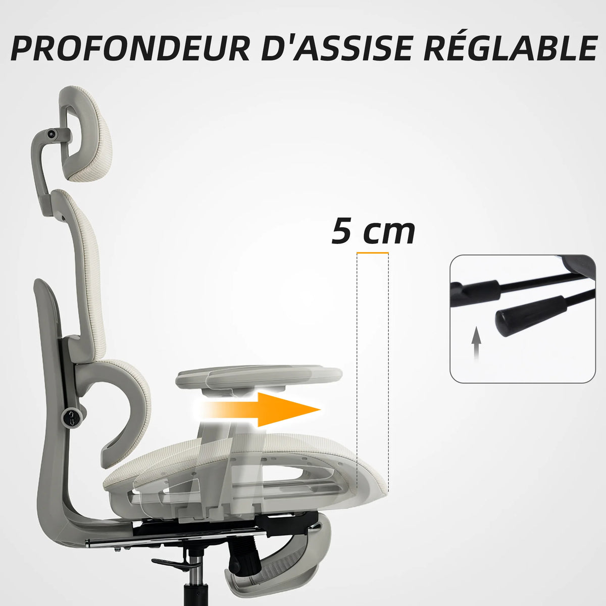 Ergo Chaise de Bureau Ergonomique en Maille